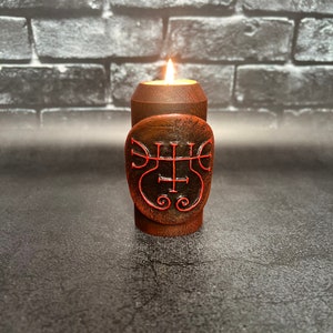 Zepar Goetia demon sigil Altar Ritual Candlestick Lesser key Solomon Witchcraft supplies Handcrafted