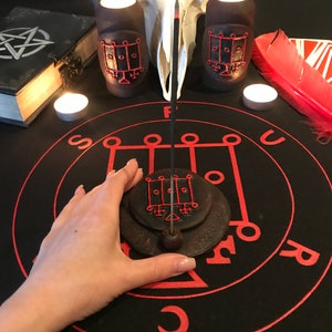 Furcas Goetia Demon Sigil Altar incense holder Solomon magic Demonology Witchcraft supplies Handcrafted