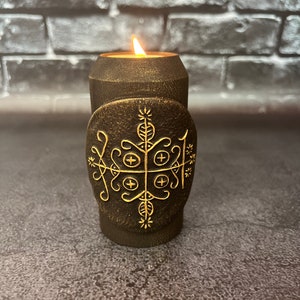 Papa Legba candlestick  Voodoo symbol Candle holder Ritual altar Witchcraft supplies