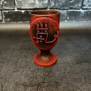 Dantalion Sigil Cup Ars Goetia Ritual altar Goblet Lesser key Solomon Demonology Witchcraft supplies Sorcery