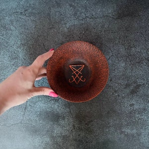 Lucifer Altar Ritual offering bowl Demonology Occult tool Witchcraft supplies Sorcery Handmade