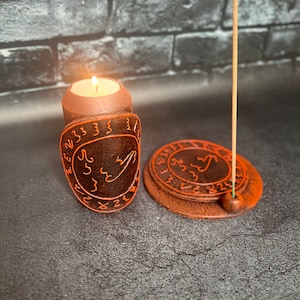 Lucifer Demon Sigil Altar Ritual SET Occult decor Witch Spell Witchcraft supplies Sorcery Handcrafted