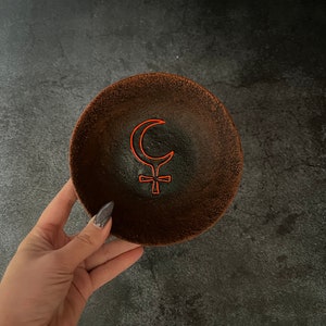 Lilith Sigil Altar Ritual offering bowl Demonology Occult tool Witchcraft supplies Sorcery Handcrafted