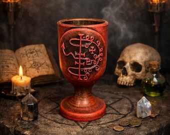 Copa del Altar de Goetia con Sigilo de Asmoday