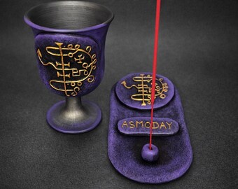 Goetia Asmoday Sigil Lesser key Solomon Altar SET