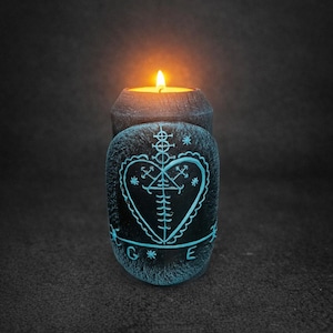 Grann Ezili veve voodoo Candlestick