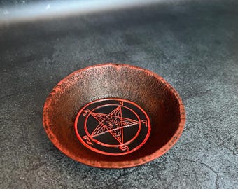 Baphomet Plate Satanism Leviathan Altar decor