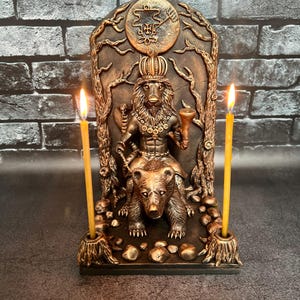 Purson Demon Goetia Altar Statue Unique Handcrafted Solomon magic Ritual tool Witchcraft Handcrafted