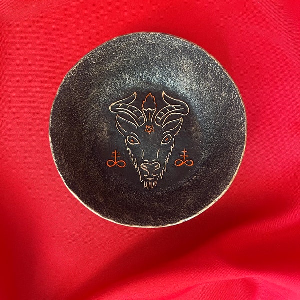 Baphomet offering bowl Decoration Plate Satan home decor Altar Witchcraft supplies Sorcery