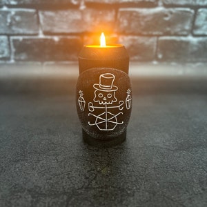 Baron Samedi candlestick Voodoo home decor Candle holder Witch Altar Witchcraft supplies  Sorcery