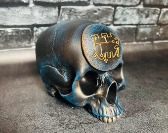 Goetia Stolas Sigil Lesser key Solomon Skull