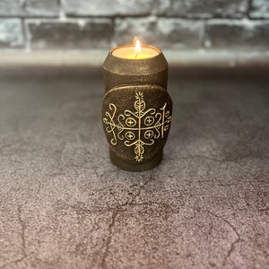 Papa Legba Voodoo Magic Altar Ritual candlestick Witchcraft supplies Occult tool Handcrafted