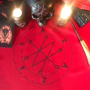 Azazel Sigil Altar Tablecloth Occult decor