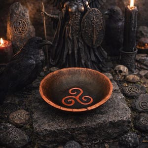 Morrigan Celtic Goddess Altar plate