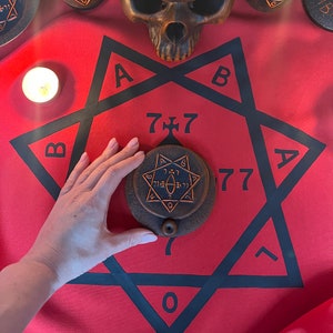 Babalon Thelema Incense Holder – Aleister Crowley Censer for Witchcraft Rituals, Occult Altar Decor, Handcrafted