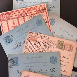 Cartes postales anciennes rares Cartes postales néerlandaises des années 1880, timbres de surimpression Histoire postale néerlandaise Histoire des exportations néerlandaises Calligraphie Scrapbooking