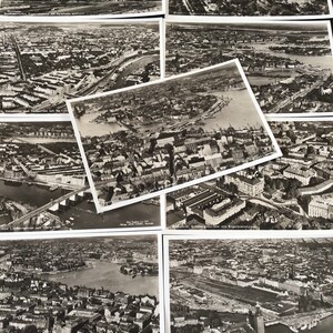Stockholm Suède photographies cartes postales vintage cartes postales scandinaves cartes postales nordiques stockholm ville Photos aériennes graphiques années 1960