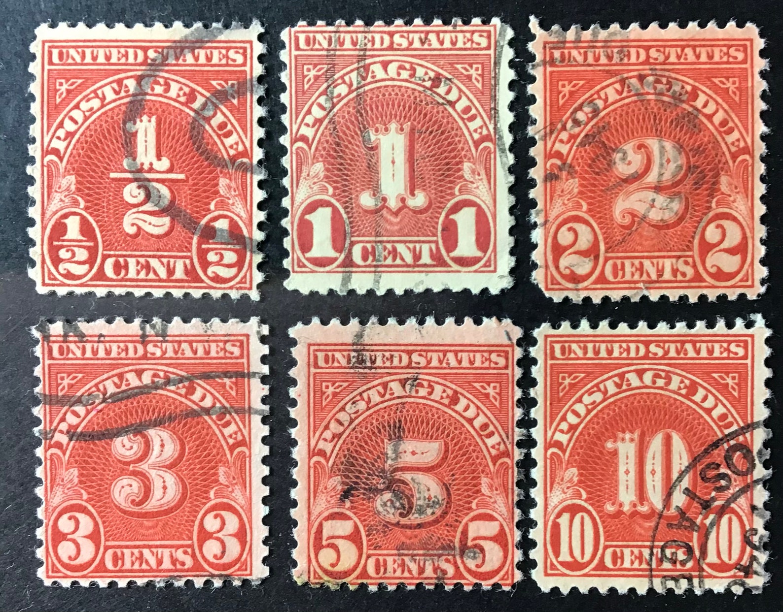 Rare United States postage stamp Postage Due stamps 1930 Red Etsy