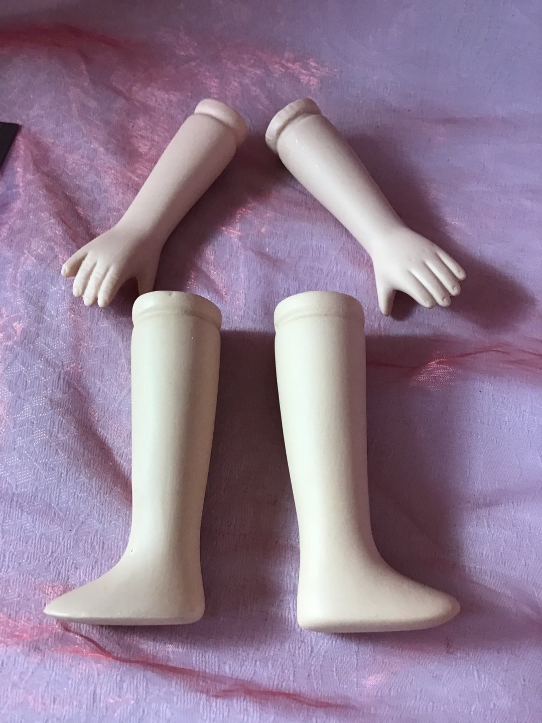Doll Parts Two Arms Two Legs Ceramic Doll Parts Vintage Doll Parts