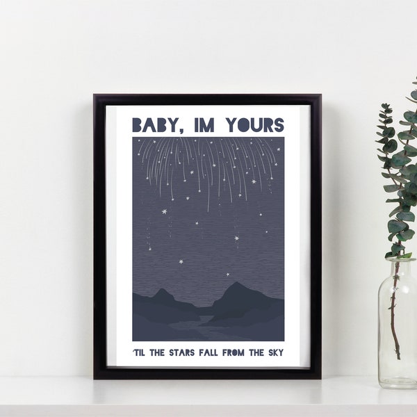 Baby I’m Yours | The Arctic Monkeys | Lyrics Print