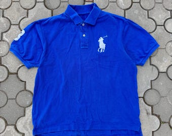 Maglietta vintage Polo Ralph Lauren Big Pony Polo stile Chief Keef Y2K