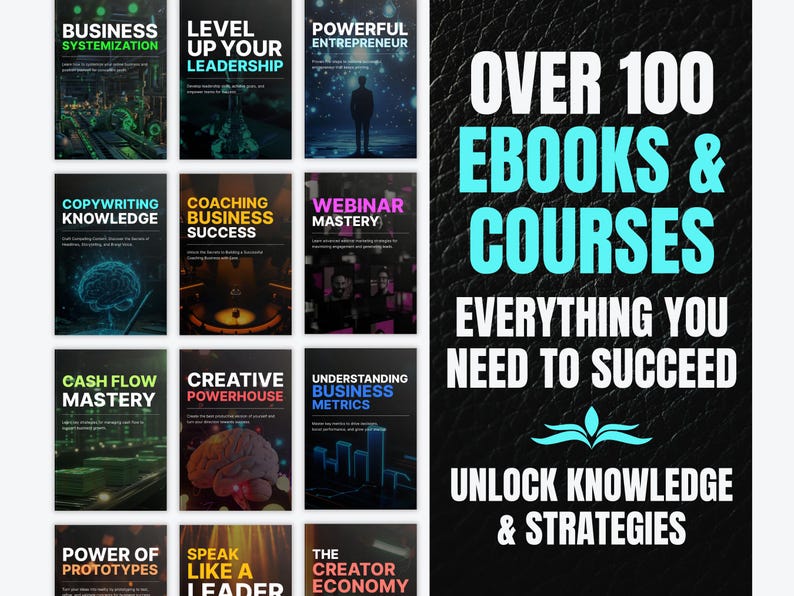 100+ Digital Business & Entrepreneurship Courses | eBooks, Videos, Workbooks | Digital Learning Bundle image 2