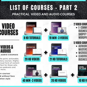 100+ Digital Business & Entrepreneurship Courses | eBooks, Videos, Workbooks | Digital Learning Bundle image 5