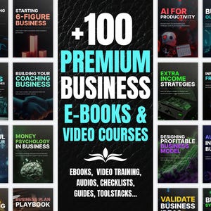 100+ Digital Business & Entrepreneurship Courses | eBooks, Videos, Workbooks | Digital Learning Bundle