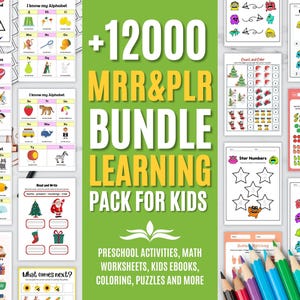 Pacote Mega Aprendizado Infantil: Mais de 12.000 planilhas educacionais, e-books (download digital)