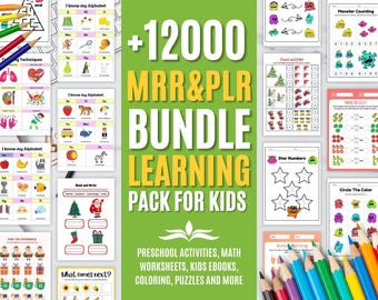 Ultimate Kids Educational Resources Mega Bundle | Preschool, Kindergarten Learning Activities | 12,000+ Worksheets, Puzzles, Coloring Ebooks