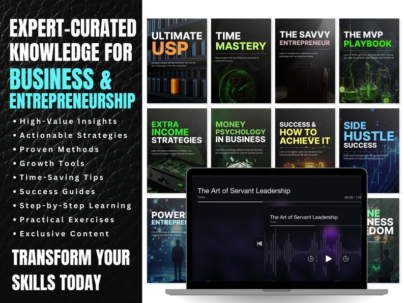 100+ Digital Business & Entrepreneurship Courses | eBooks, Videos, Workbooks | Digital Learning Bundle image 3