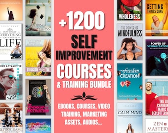 1200+ Self-Improvement Courses Bundle | eBooks, Video Training | Personal Growth Toolkit