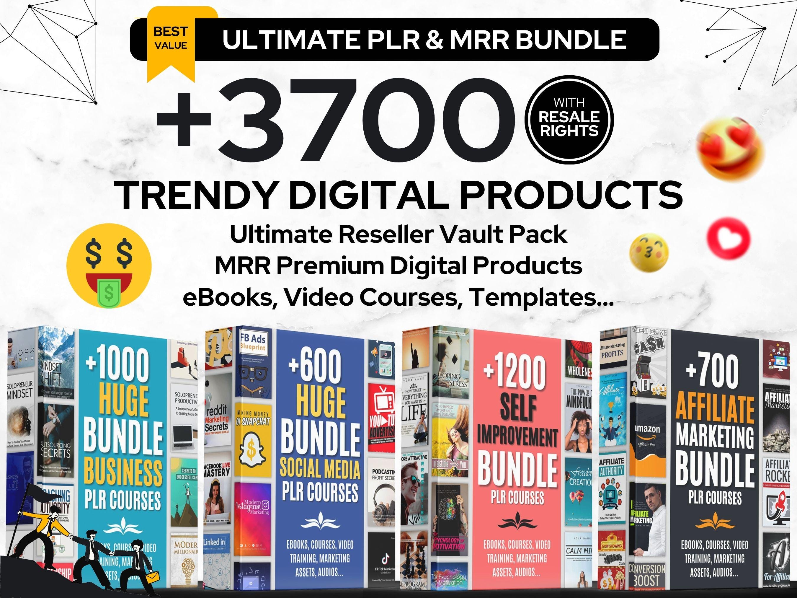 3700+ Ultimate PLR & MRR Bundle of eBooks, Video Courses, Templates – Reseller Vault Pack