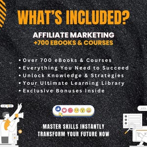 700+ Affiliate Marketing Courses & Training Bundle | Ebooks, Videos, Workbooks | Educational Mastery Pack image 6