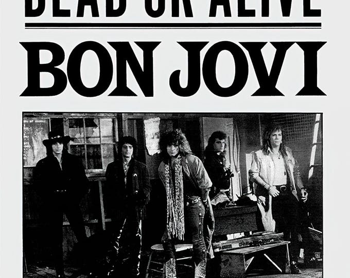 BON JOVI Poster Print Wall Art - Vintage Rock Memorabilia