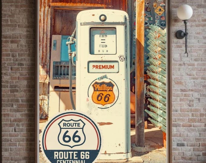 Route 66 Wall Art Print  - Kitchen - Bar - Lounge, Large Poster Prints,