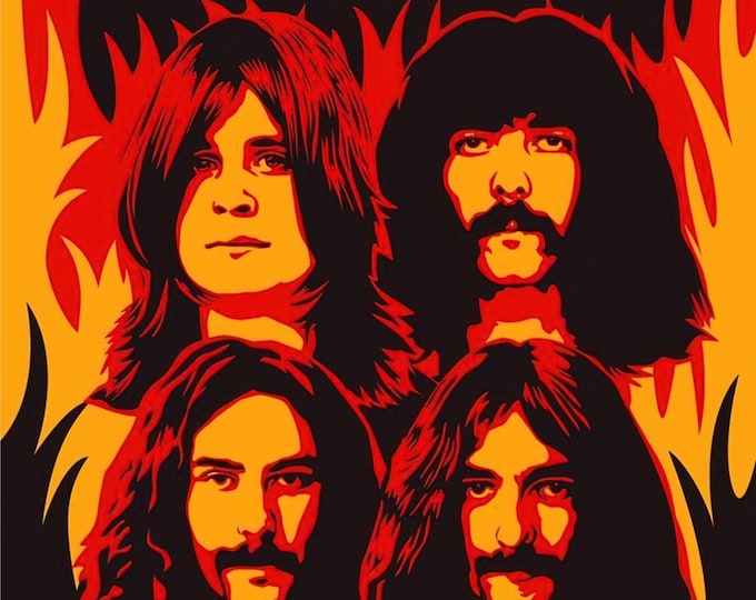 BLACK SABBATH Poster Print Wall Art - Vintage Rock Memorabilia