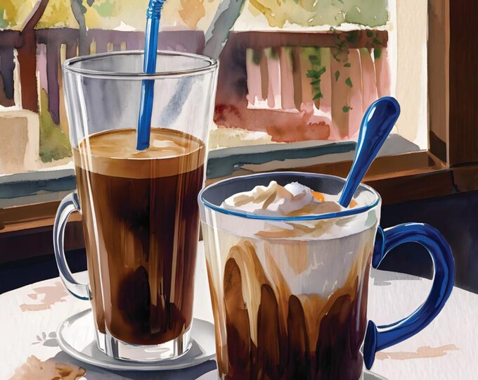 Coffee Wall Art Print -  - Kitchen - Coffee Bar - Coffee Shop - Barista