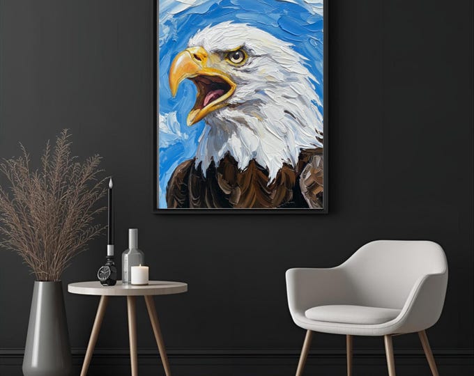 Eagle Watercolour Painting Wall Art Print