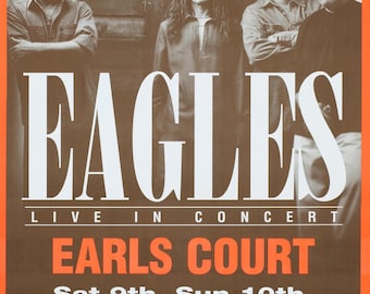 EAGLES Poster Print Wall Art - Vintage Rock Memorabilia