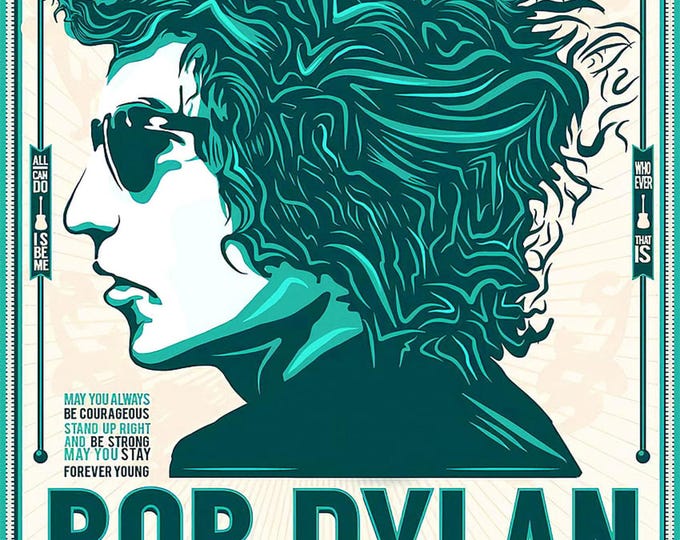 BOB DYLAN Poster Print Wall Art - Vintage Rock Memorabilia