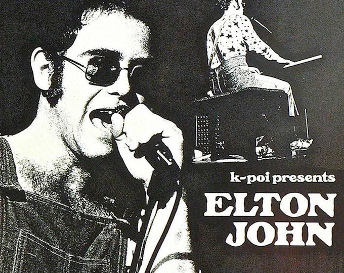ELTON JOHN Poster Print Wall Art - Vintage Rock Memorabilia