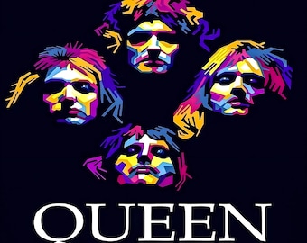 QUEEN Poster Print Wall Art - Vintage Rock Memorabilia