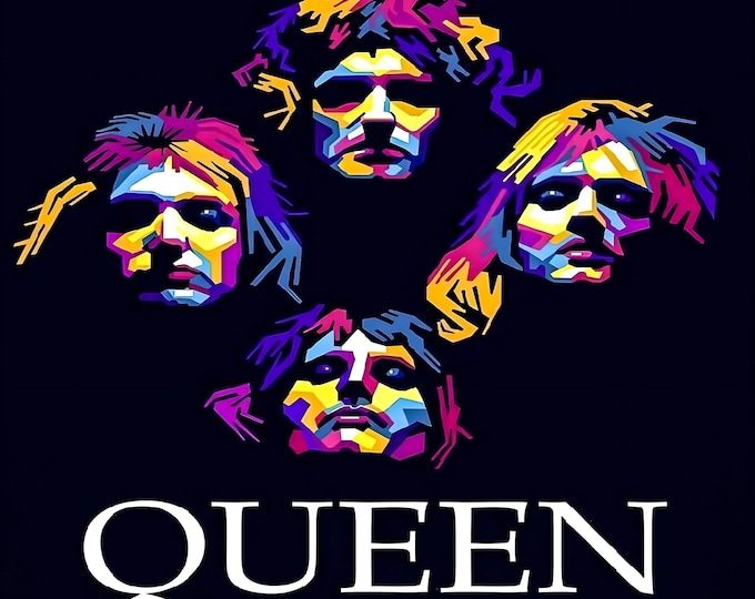 QUEEN Poster Print Wall Art - Vintage Rock Memorabilia
