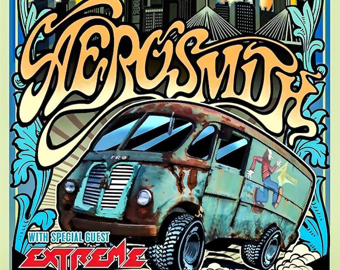 AEROSMITH Poster Print Wall Art - Vintage Rock Memorabilia