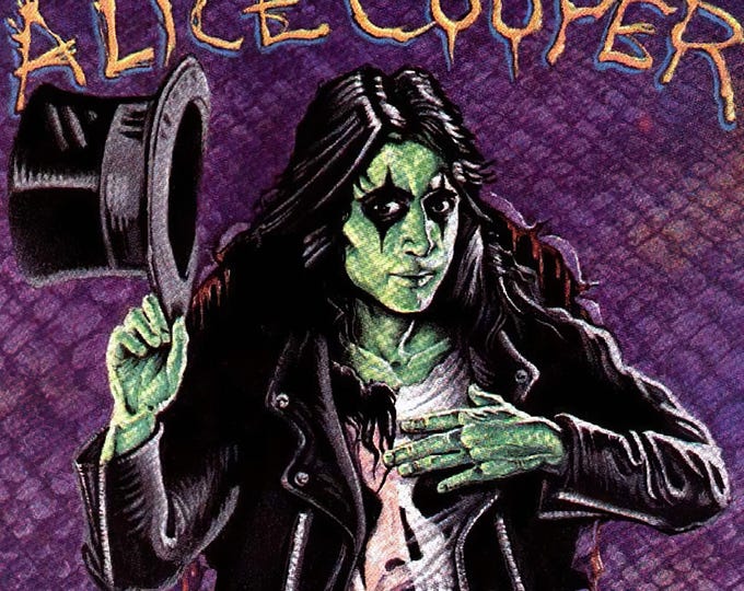 ALICE COOPER Poster Print Wall Art - Vintage Rock Memorabilia