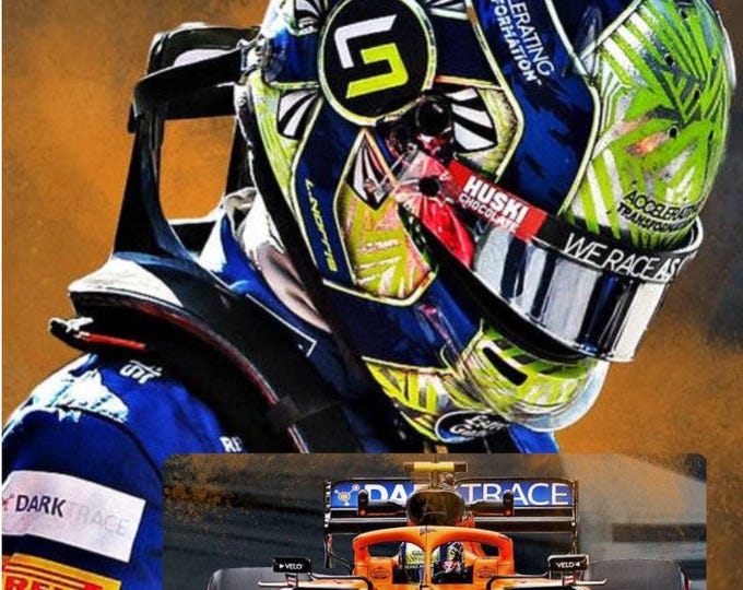Lando Norris F1 Motor Racing Wall Art Poster Print