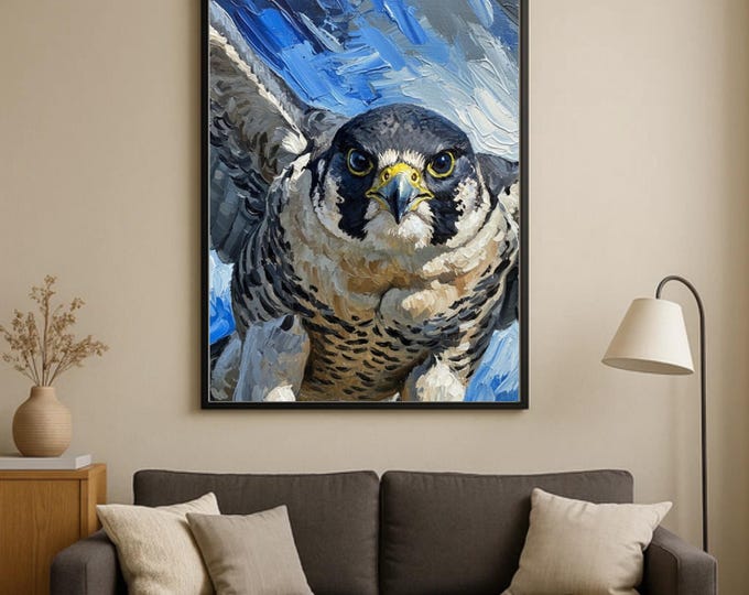 Falcon Watercolour Painting Wall Art Print