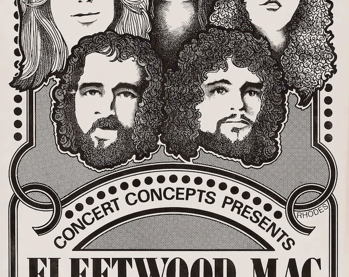 FLEETWOOD MAC Poster Print Wall Art - Vintage Rock Memorabilia
