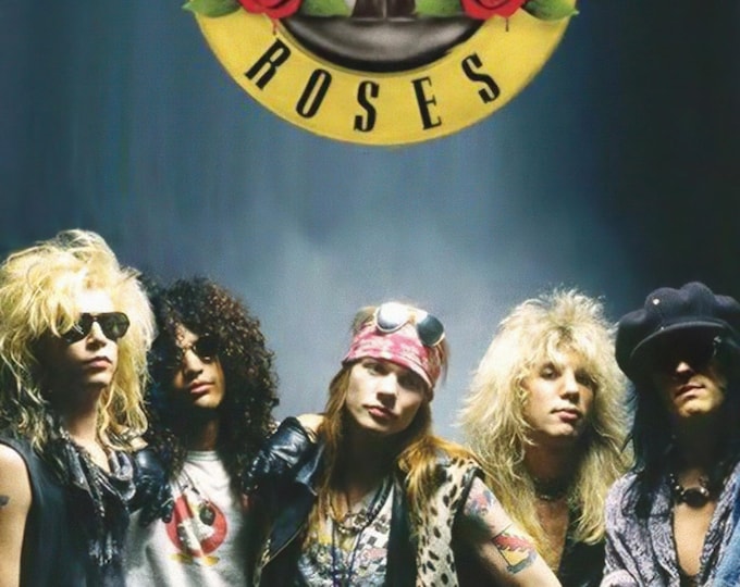 GUNS N ROSES Poster Print Wall Art - Vintage Rock Memorabilia